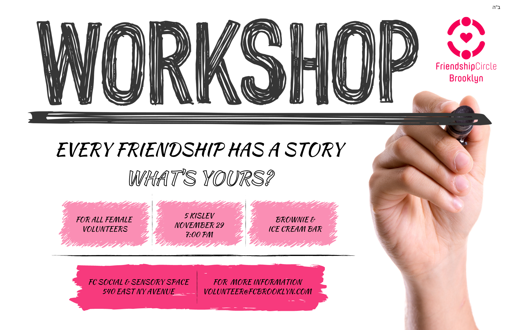 Volunteer Workshop – Every Friendship Has a Story