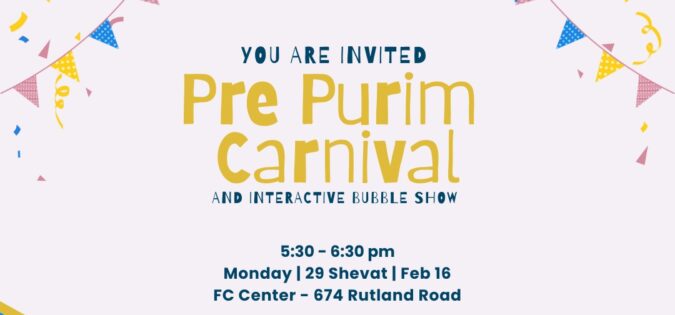 Pre – Purim Carnival 5786